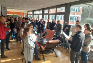 Inauguration de la salle des &eacute;changes autour de la galette des rois de l&rsquo;IPhT