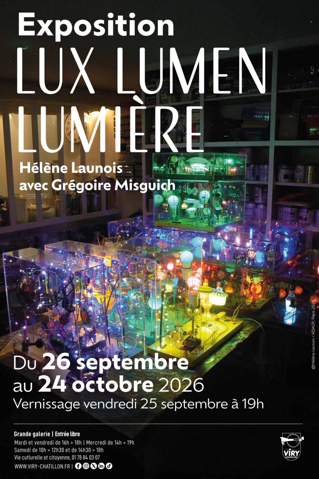 Exposition « Lux Lumen Lumière » à la Grande Galerie de Viry-Châtillon